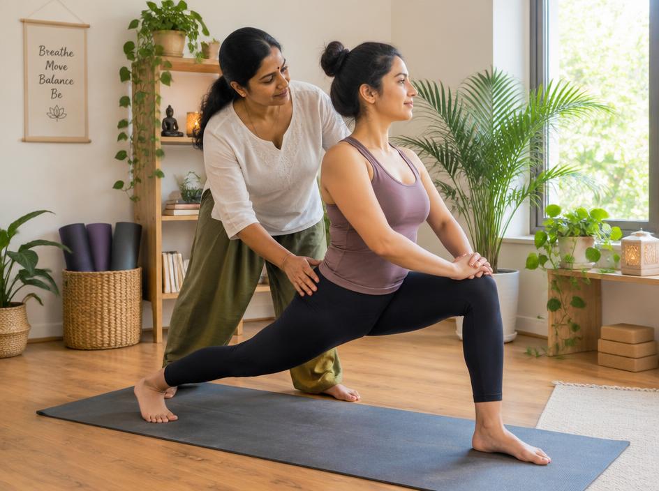 Personal one-on-one yoga session